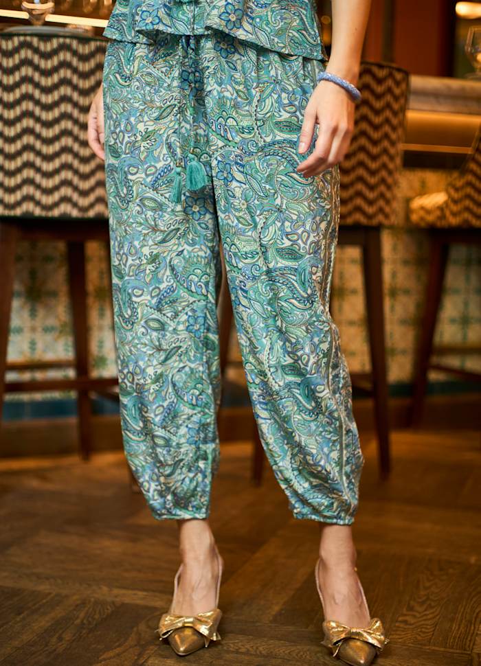 Black Colour Luna Barrel Bukser Sea Grass