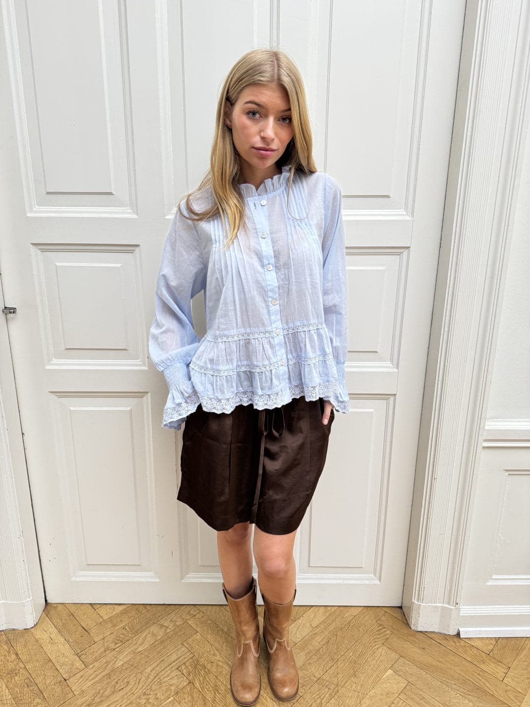 Continue Audrey Bluse Light Blue