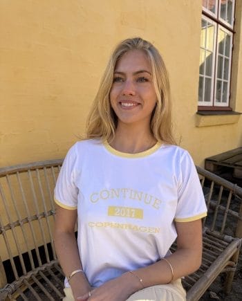 Continue Dea T-Shirt White/Yellow - M