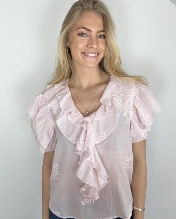 Continue Ines Fringles Bluse Rose