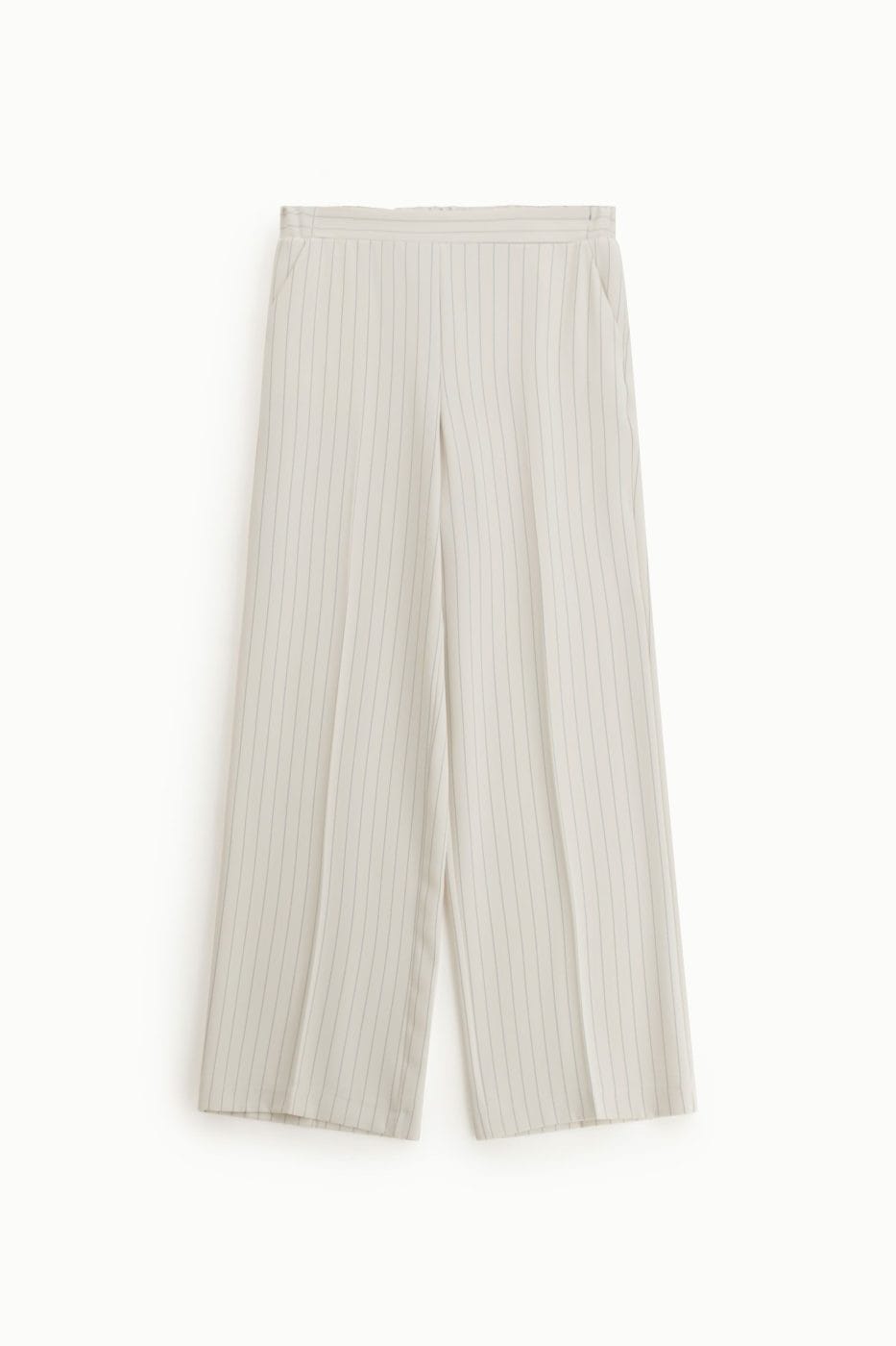 Imperial Bukser M. Elastik & Striber Hvid Panna