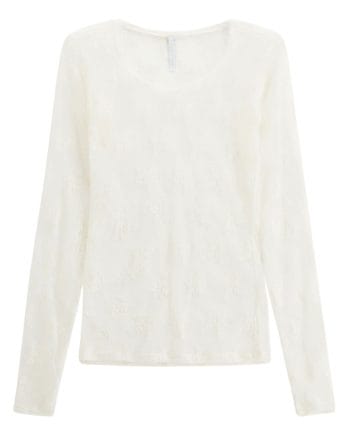 Imperial Mesh Bluse Avorio