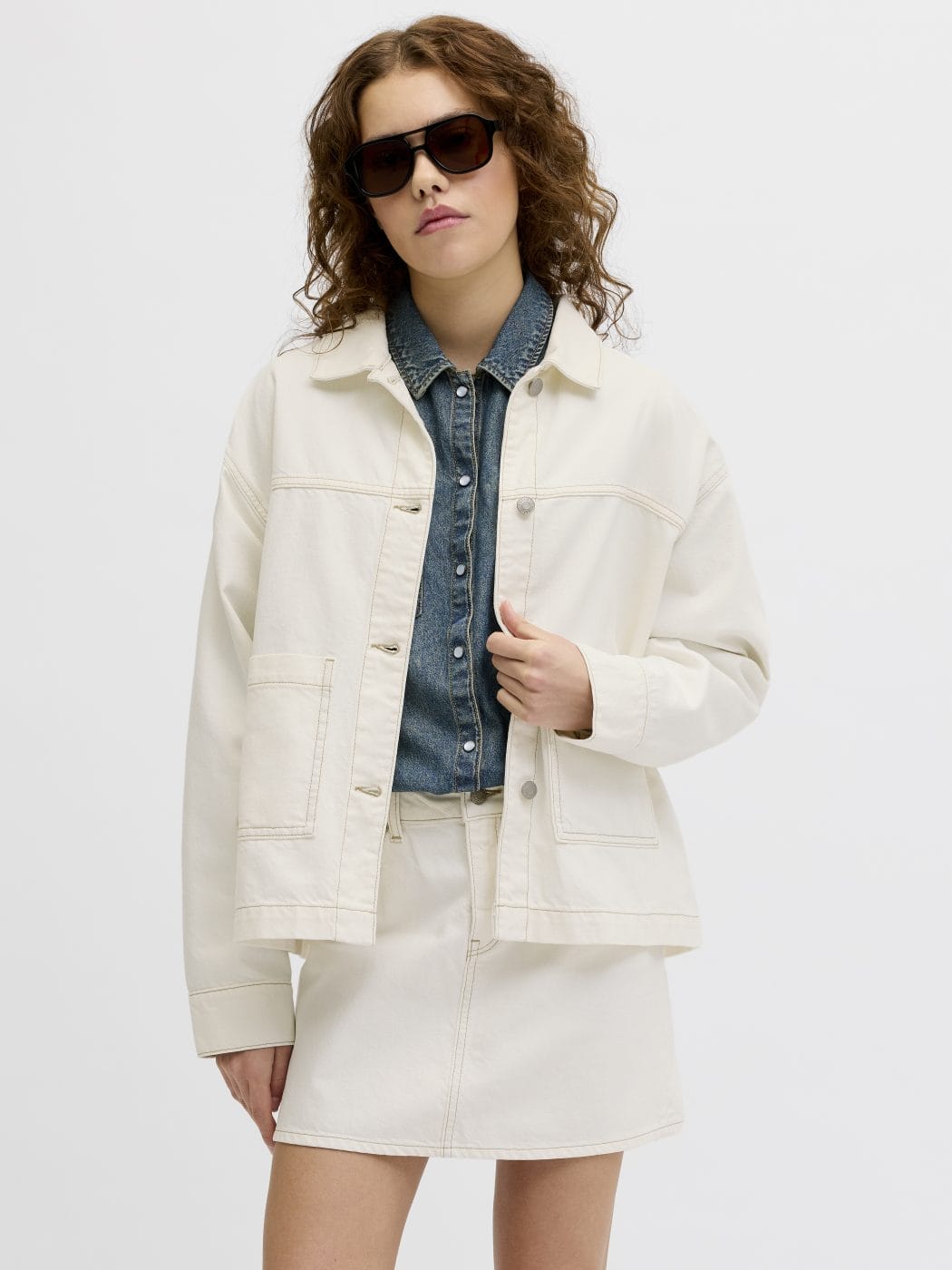 JJXX Rachel Jakke Off-White Denim