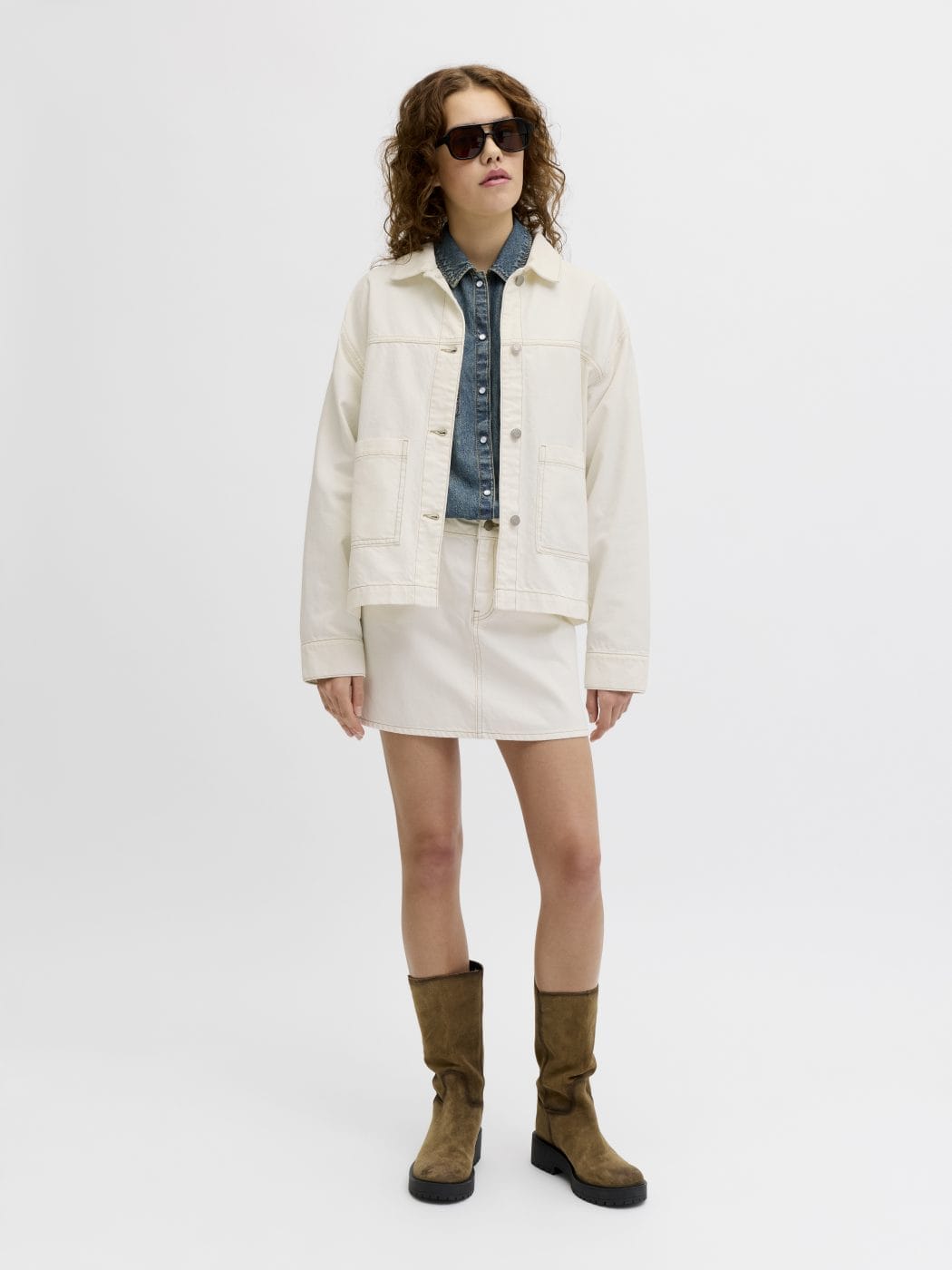 JJXX Rachel Jakke Off-White Denim