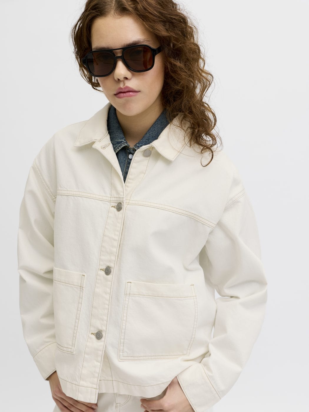 JJXX Rachel Jakke Off-White Denim