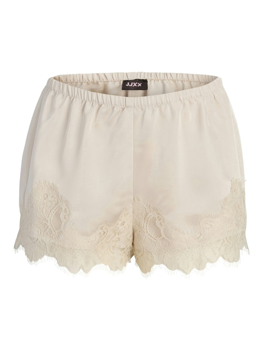 JJXX Vima Satin Lace Shorts Antique White