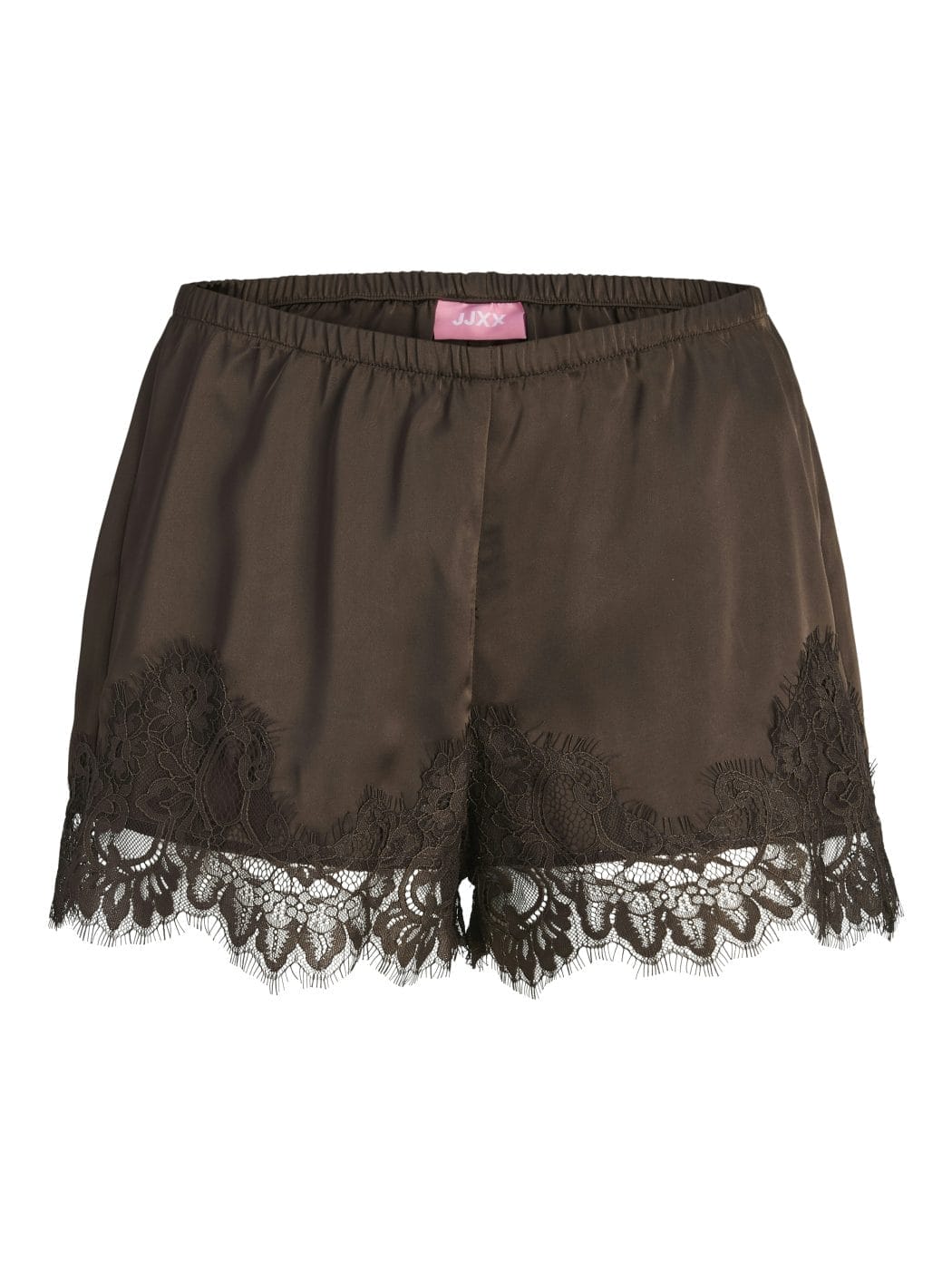 JJXX Vima Satin Lace Shorts Demitasse