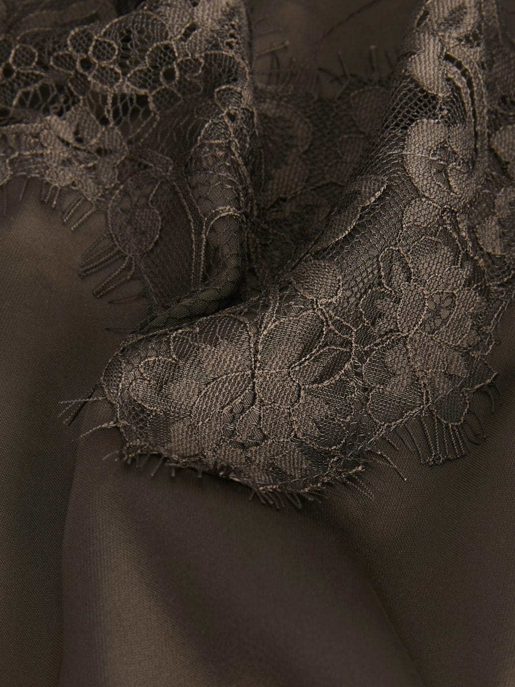 JJXX Vima Satin Lace Shorts Demitasse