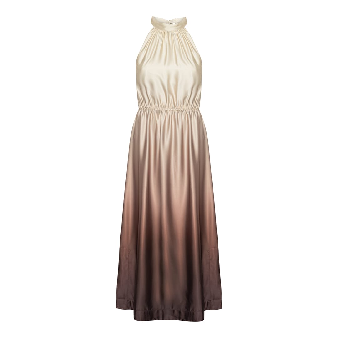Karmamia Lulu Maxi Kjole Semi Rich Gradient Brown