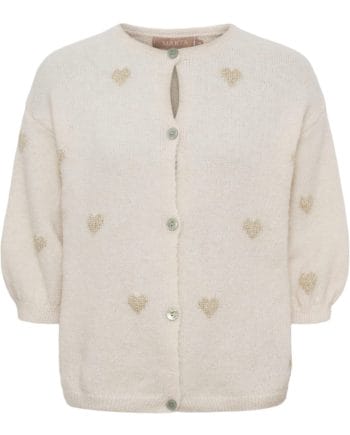 Marta Du Château Parisa Strik Beige M. Hjerter I Guld