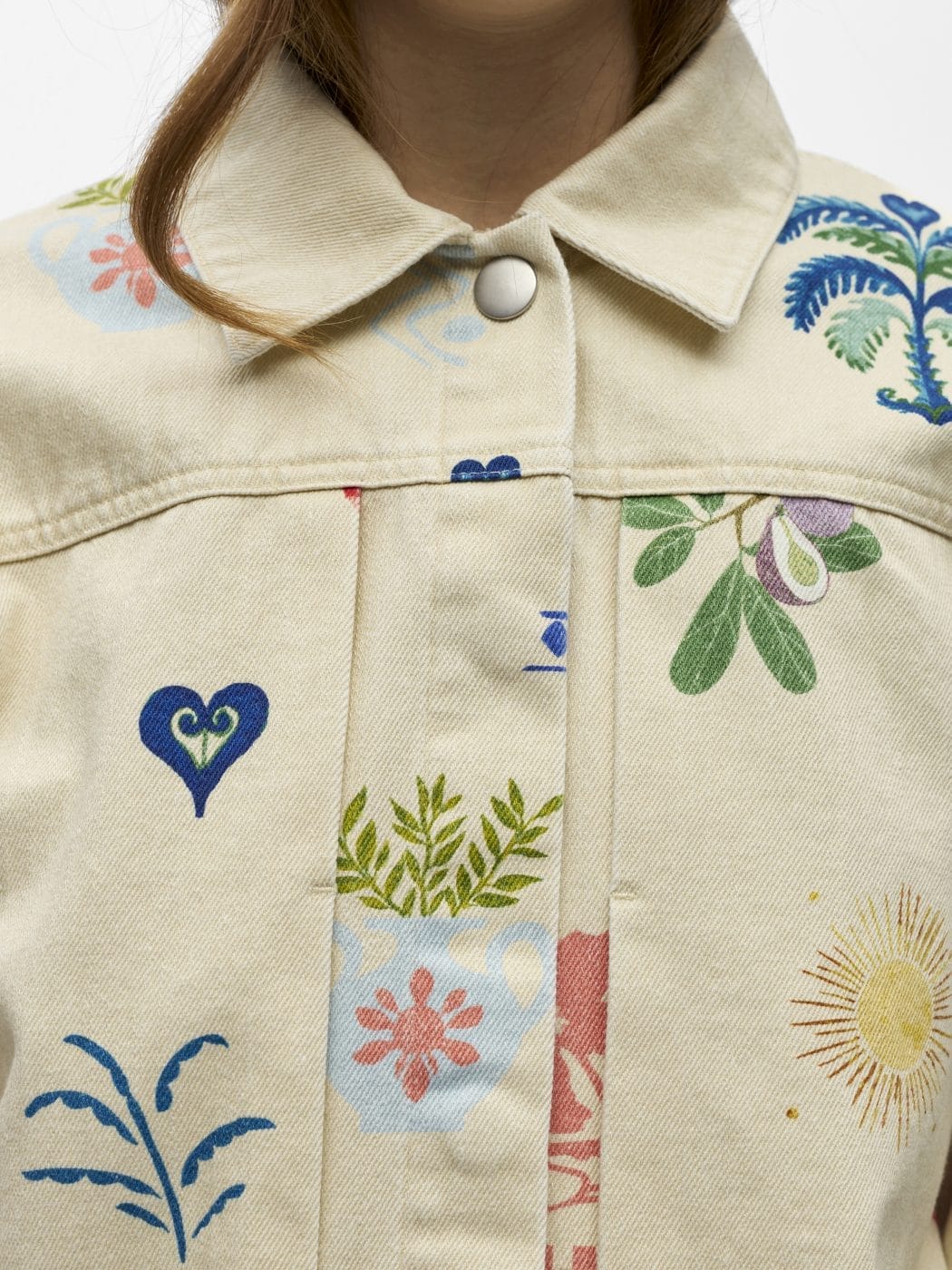 Object Ally Printed Jakke Humus/Multi Color