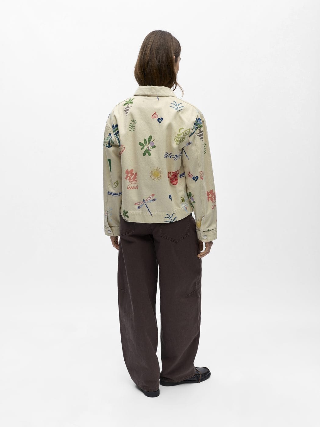 Object Ally Printed Jakke Humus/Multi Color