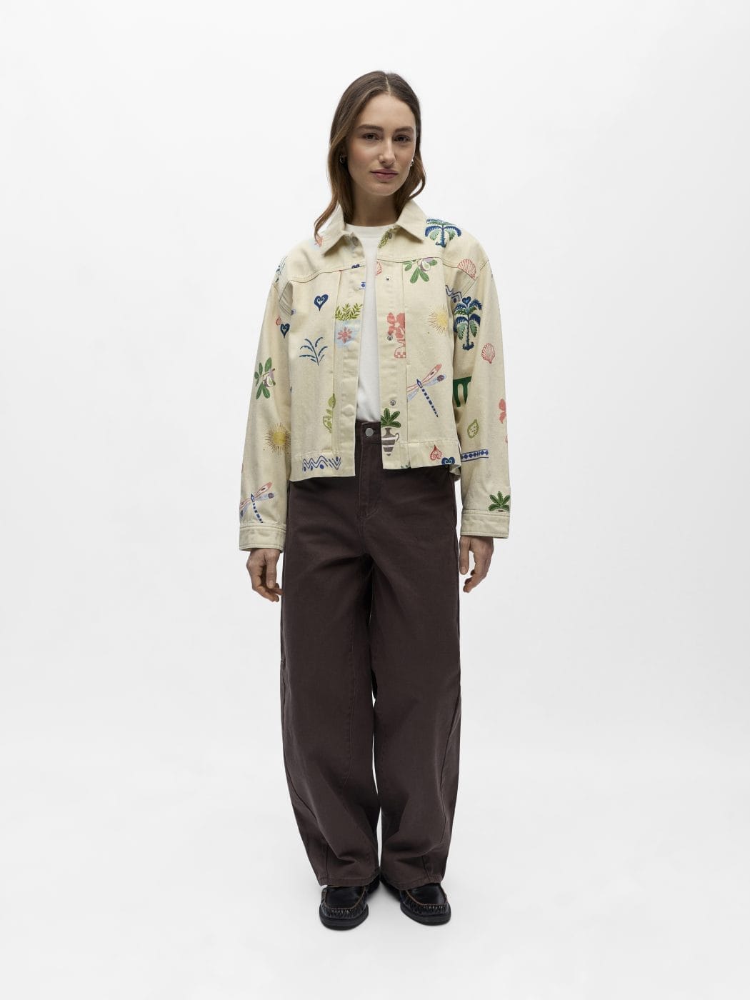 Object Ally Printed Jakke Humus/Multi Color