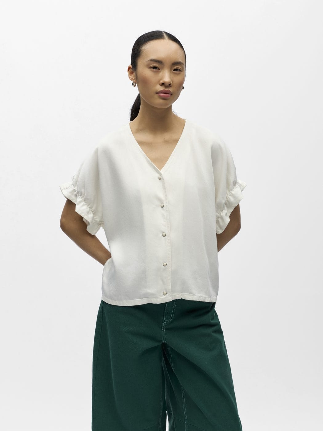 Object Frame V-Hals Top Cloud Dancer