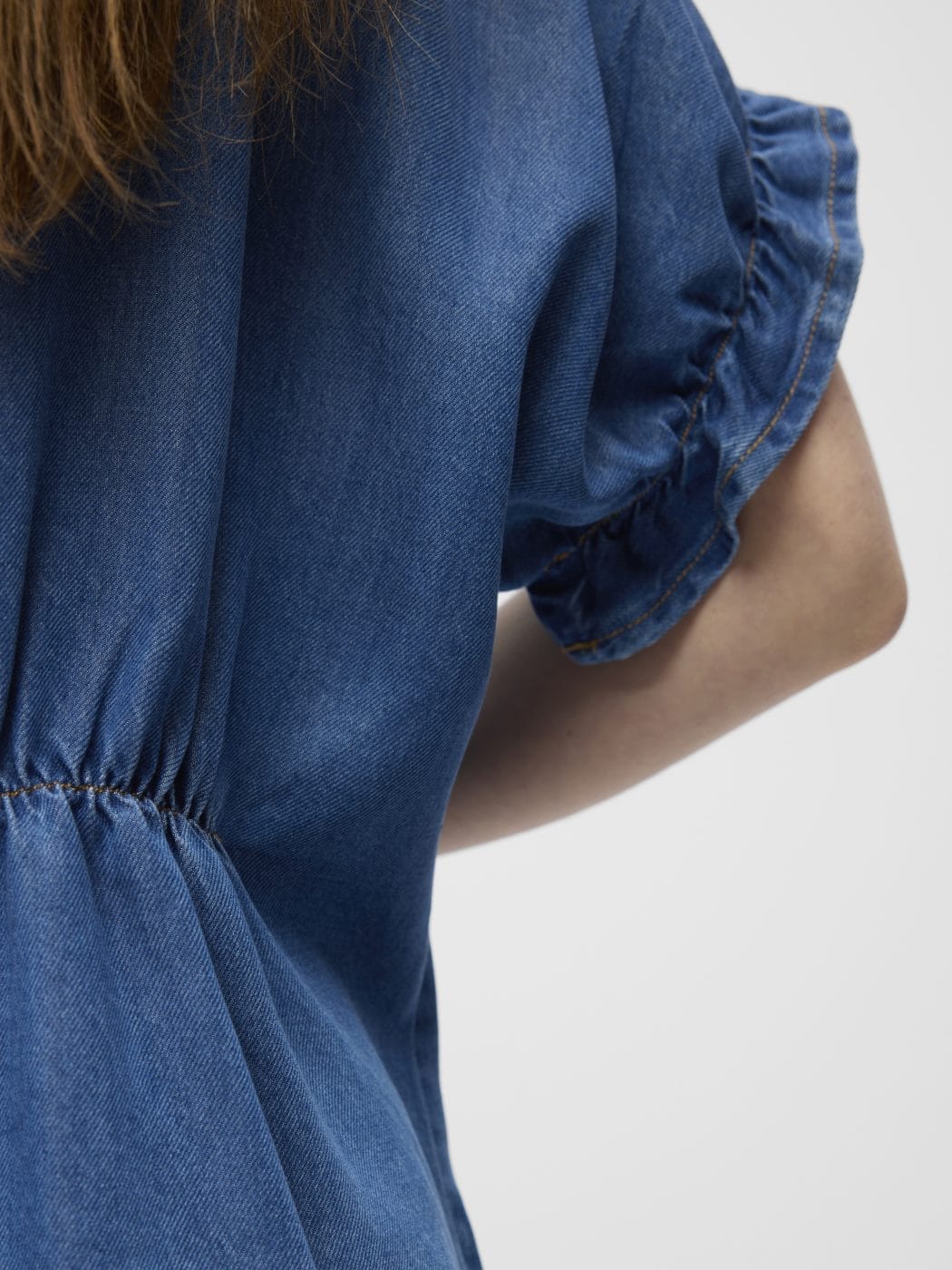 Object Frame V-Hals Top Medium Blue Denim