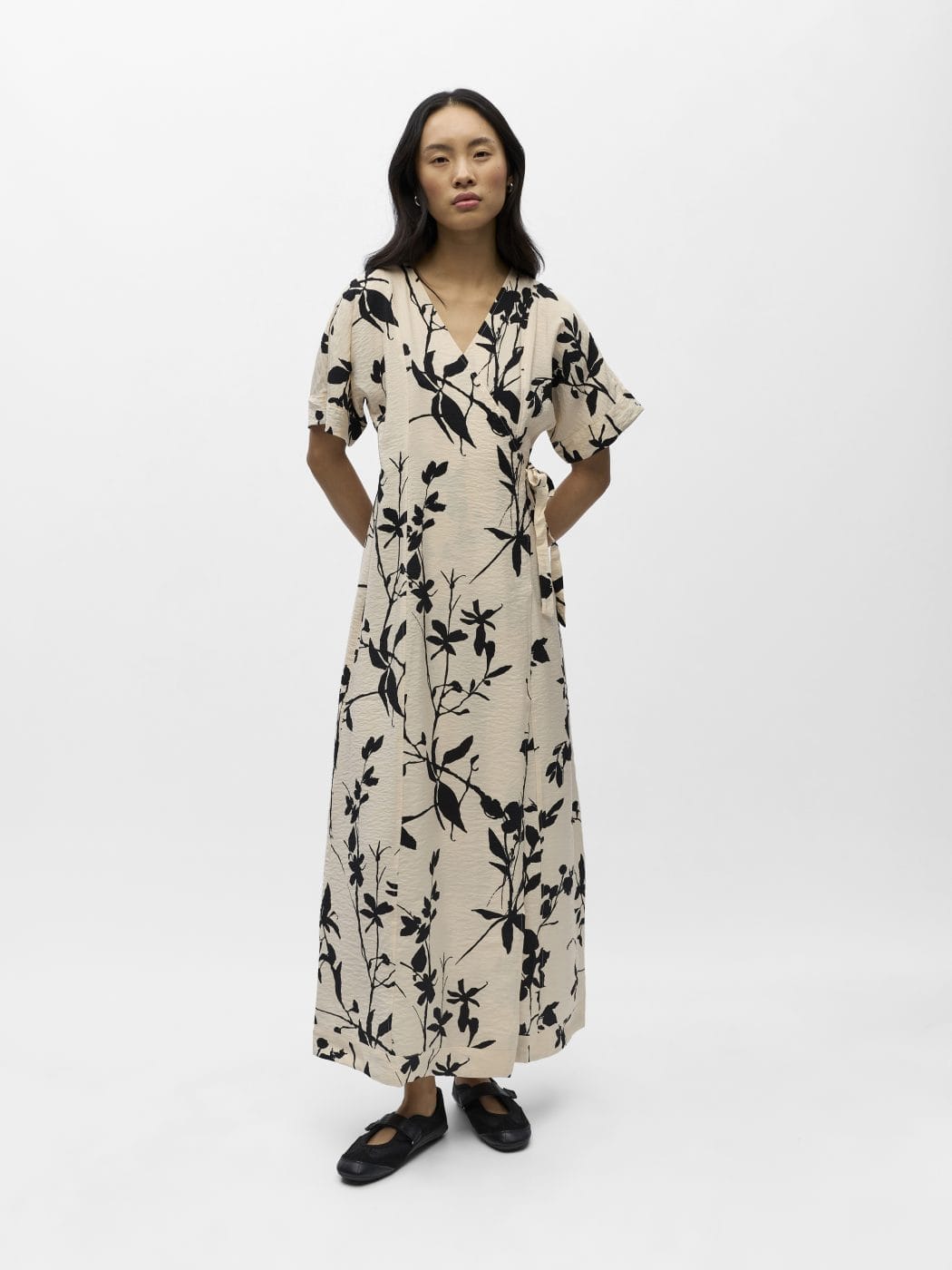 Object Jacira Wrap Kjole Sandshell/Black Simp