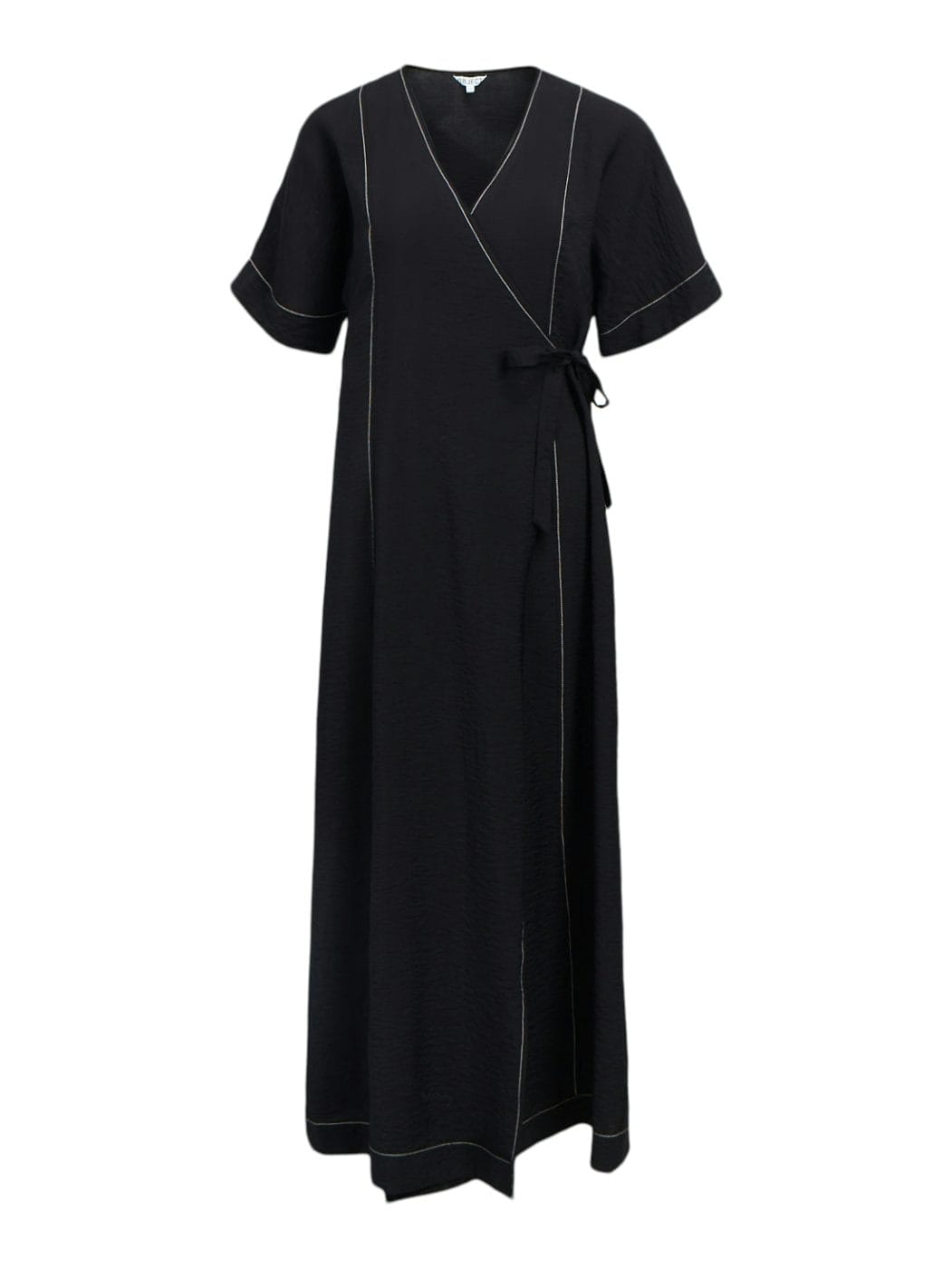 Object Jacira Wrap Kjole Black/White Sand