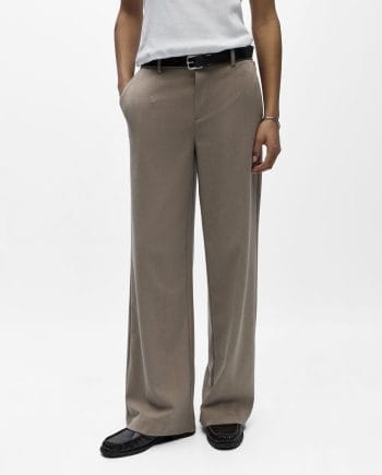 Object Lisa Wide Bukser Fossil/Melange