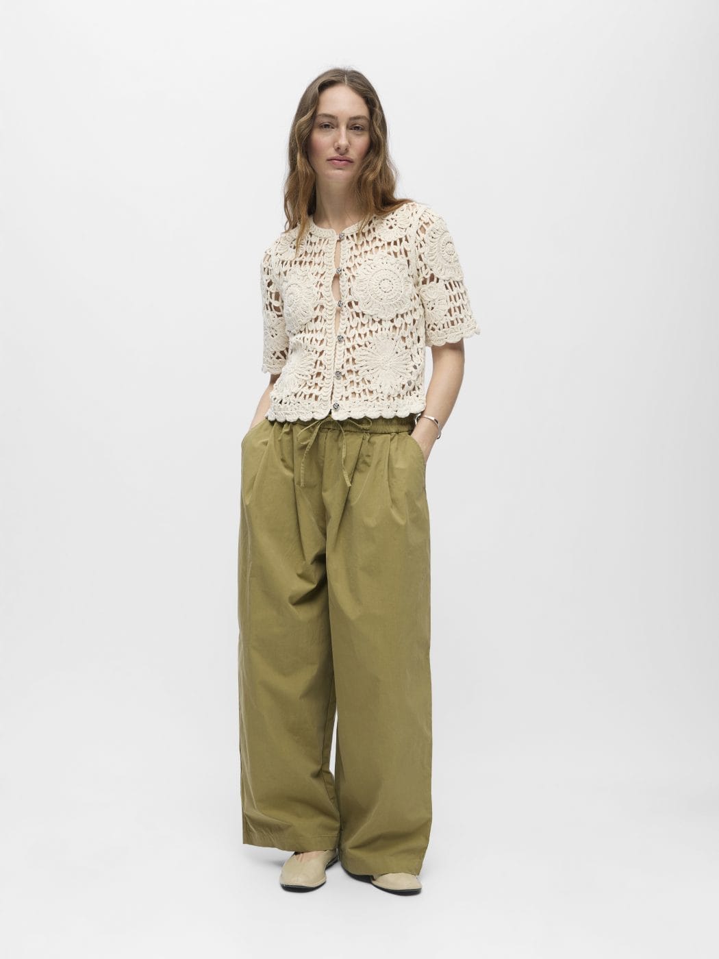 Object Minga Strik Cardigan Birch/Brown Stitch