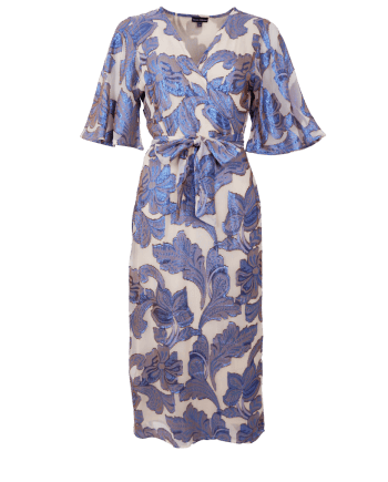Black Colour Kenzie Wrap Kjole Blue