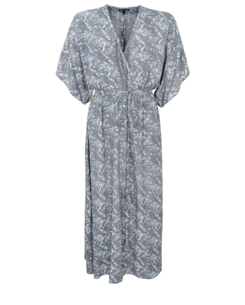 Black Colour Luna V-Hals Maxi Kjole Glory Blue