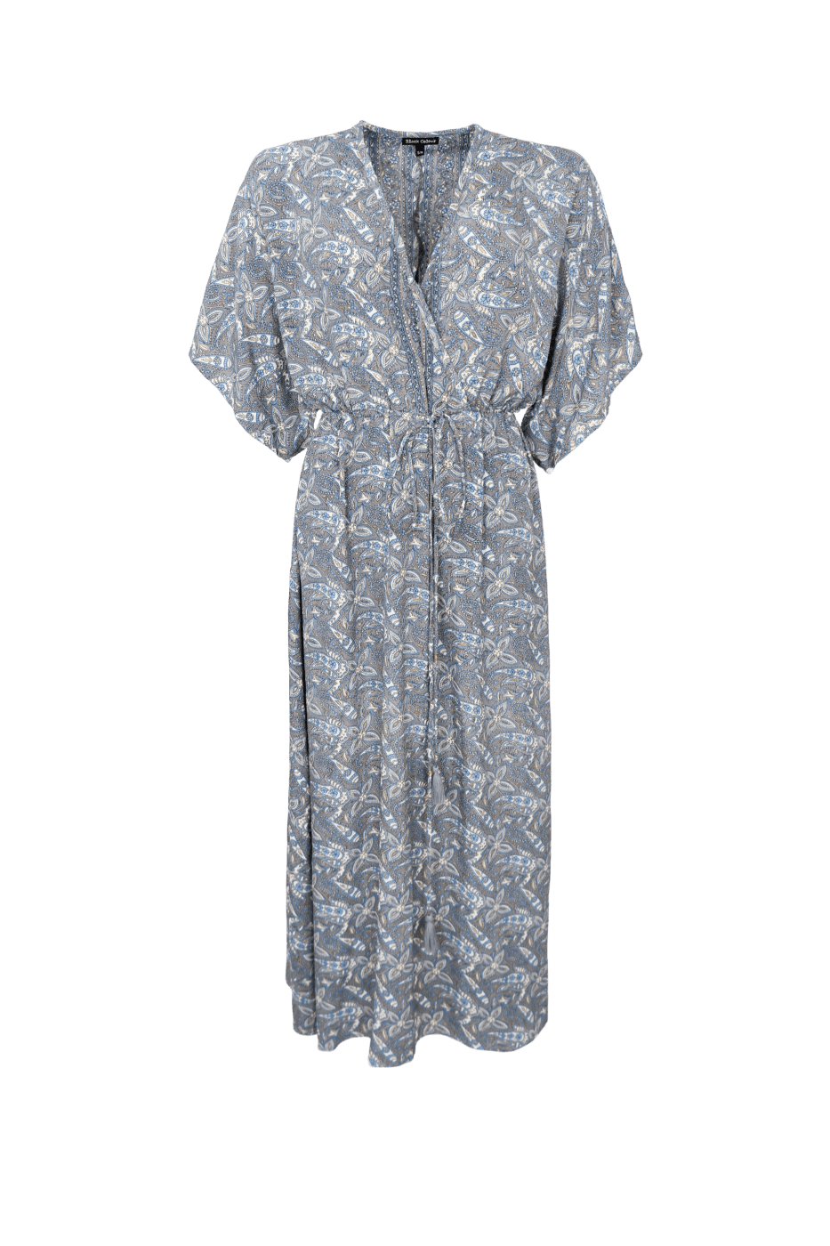 Black Colour Luna V-Hals Maxi Kjole Glory Blue