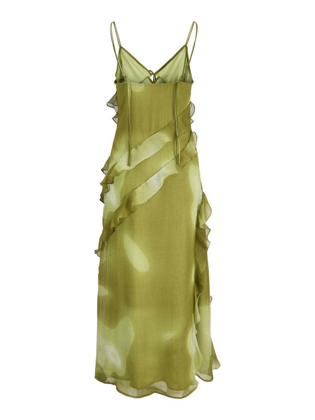 JJXX Emilia Chiffon Maxi Kjole Green/BLURRY