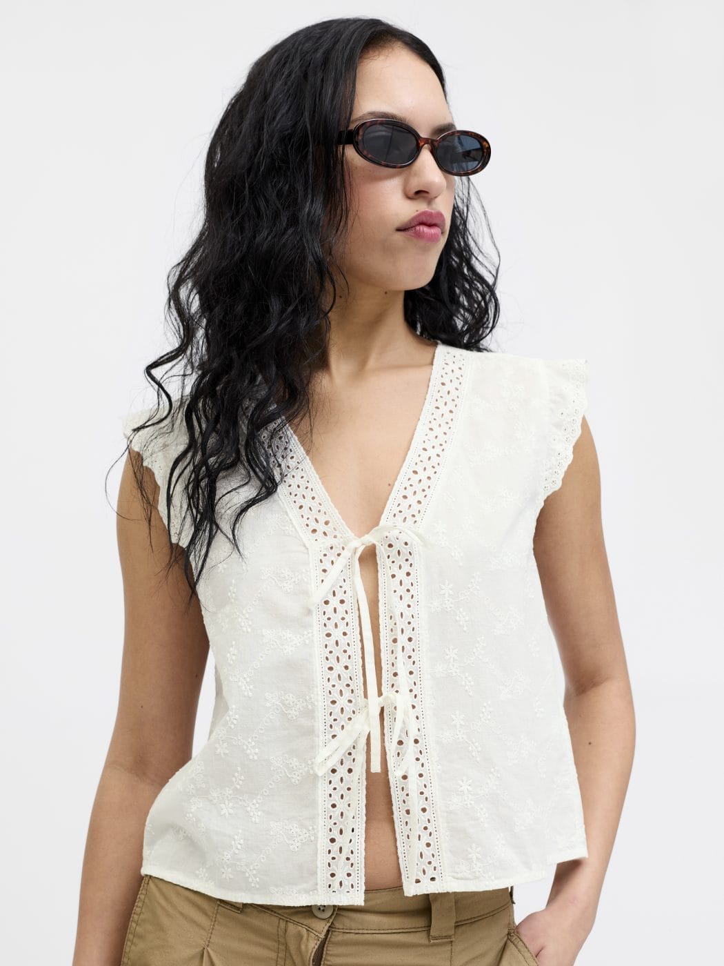 JJXX Jade Broderi Vest Blanc de Blanc
