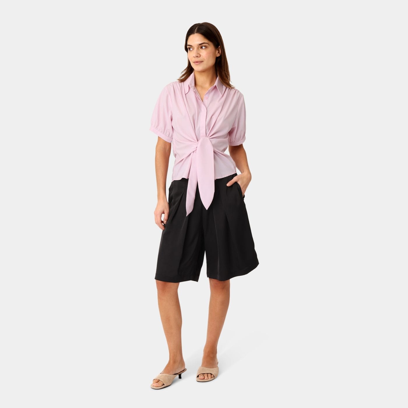 Karmamia Lee Skjorte Kort Pink Cotton
