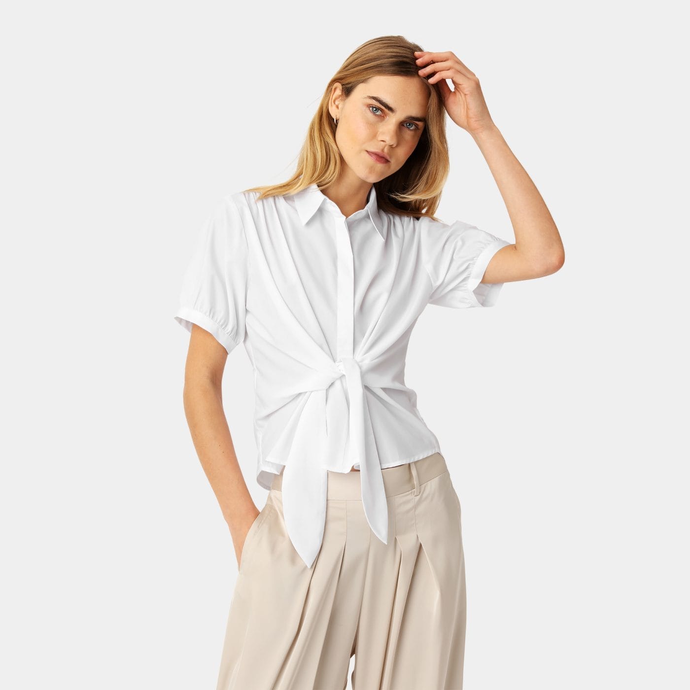 Karmamia Lee Skjorte Kort White Cotton