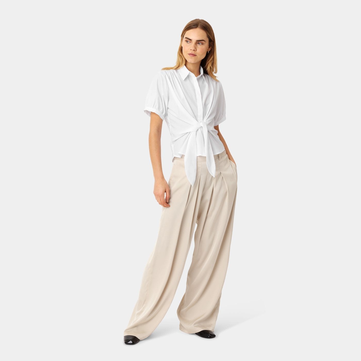 Karmamia Lee Skjorte Kort White Cotton