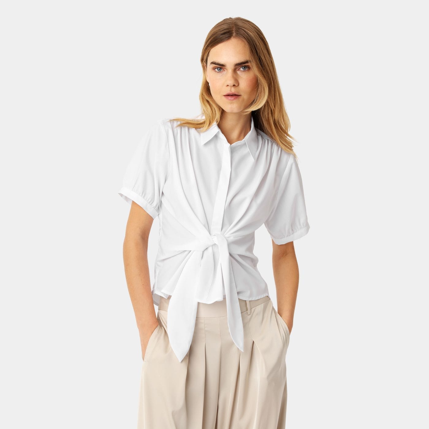 Karmamia Lee Skjorte Kort White Cotton