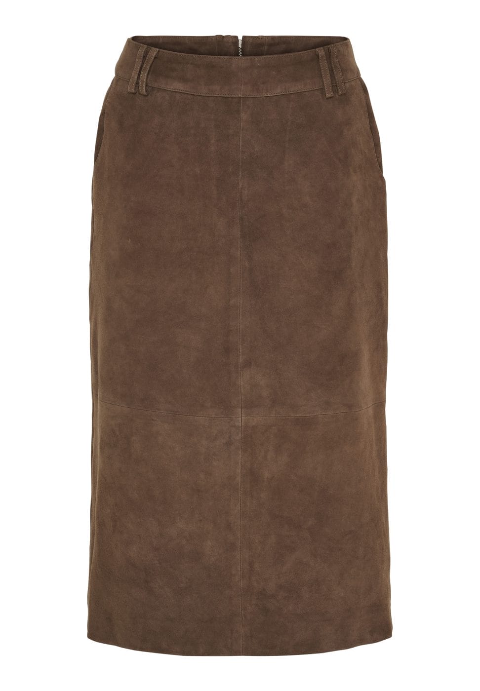 Notyz Midi Suede Nederdel Coffee Brown