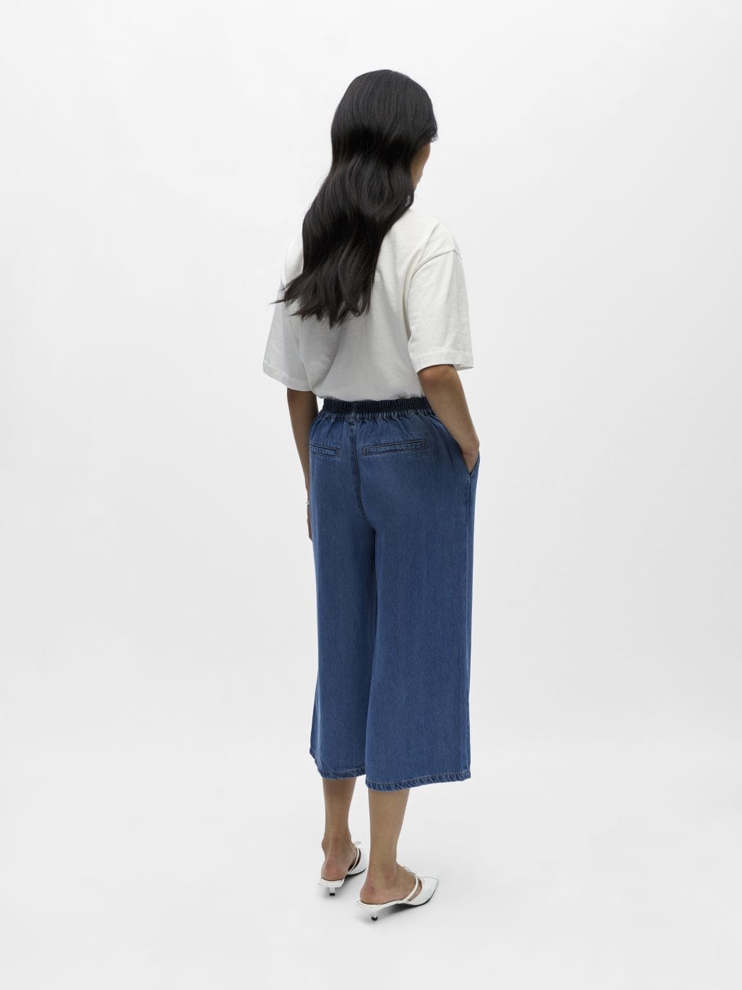 Object Frame Culotte Bukser Medium Blue Denim