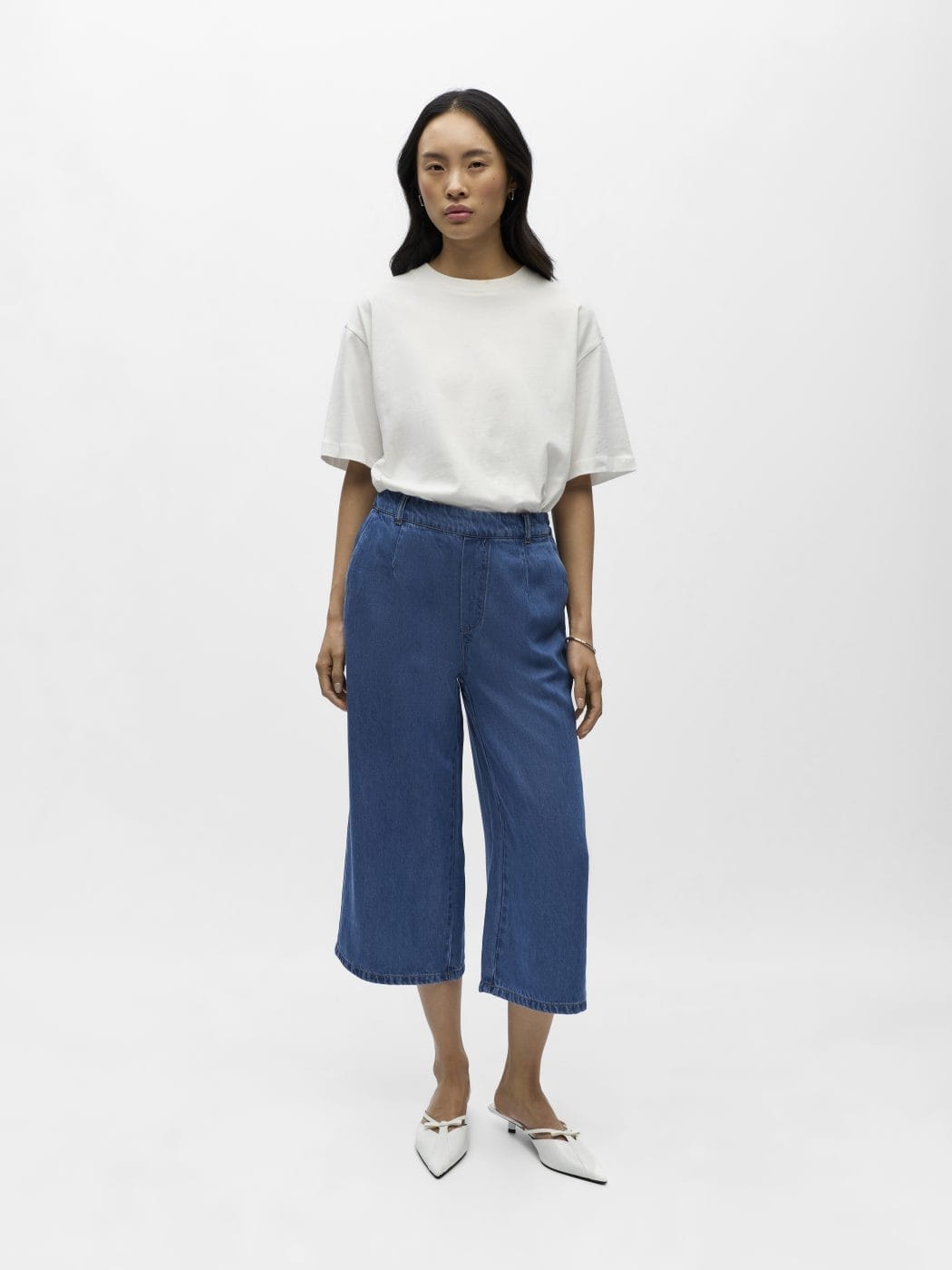 Object Frame Culotte Bukser Medium Blue Denim
