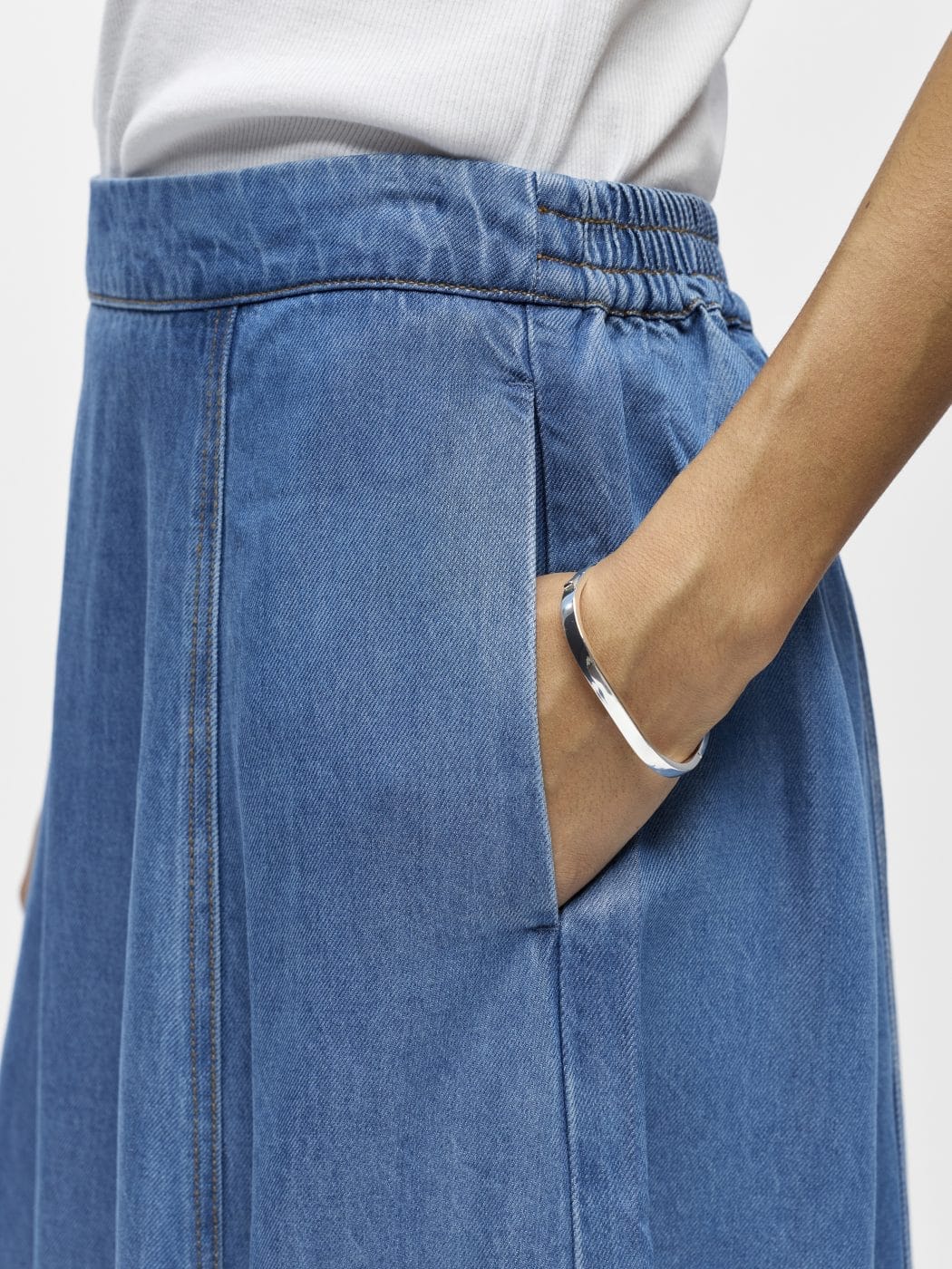 Object Frame Denim Nederdel Light Blue Denim