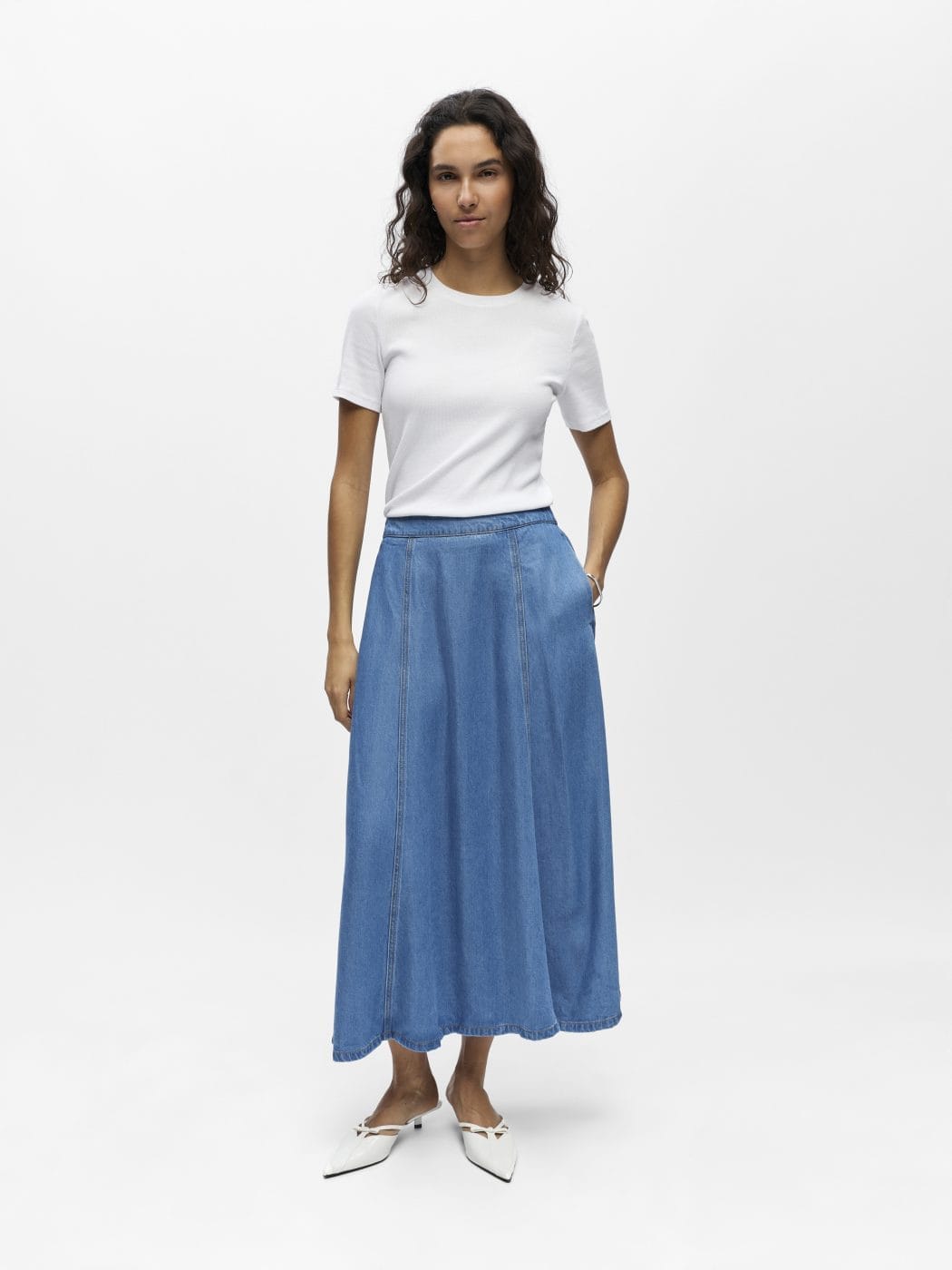 Object Frame Denim Nederdel Light Blue Denim